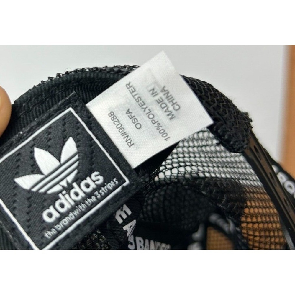 Adidas 3 Stripe Life Recoded Beam Trucker Mesh Cap Hat Black/Yellow Adjustable - Picture 6 of 6